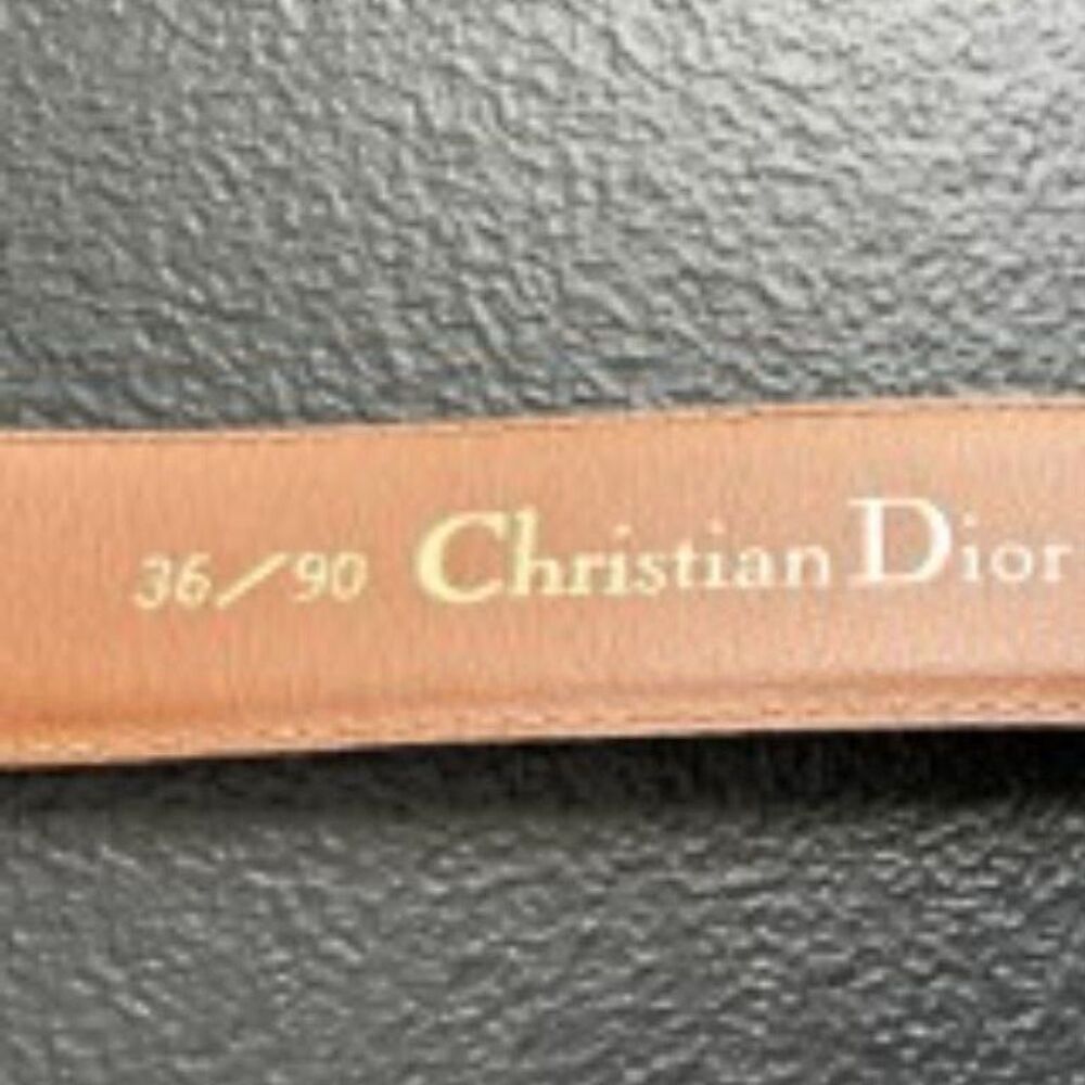 Christian Dior Vintage Black Leather Belt - Size 36 - Picture 8 of 9